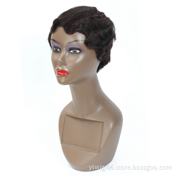 XCCOCO Finger Wave Wig 1b Pixie Cut Human Hair Wig Short Wigs for Black Women Human Hair